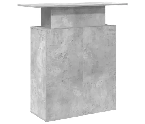 Reģistratūra, Betona Pelēks, 100X40X104 Cm, Inženierijas Koks Vidaxl