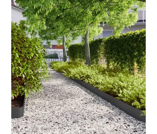 Zālāju Apmales 50 Gab Melns 15X103 Cm Auksti Velmēts Tērauds Vidaxl