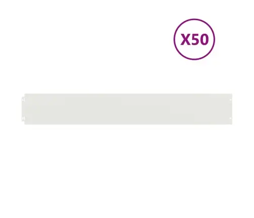 Zālāju Apmales 50 Gab. Baltas 15X103 Cm Auksti Velmēts Tērauds Vidaxl