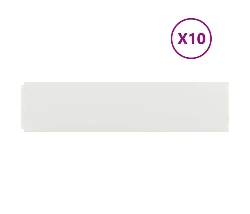 Zālāju Apmales 10 Gab. Baltas 25X103 Cm Auksti Velmēts Tērauds Vidaxl