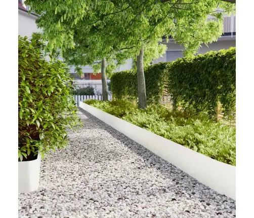 Zālāju Apmales 10 Gab. Baltas 25X103 Cm Auksti Velmēts Tērauds Vidaxl