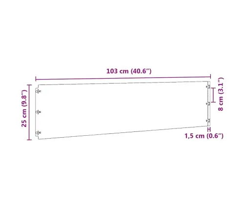 Muruääred 10 Tk Must 25X103 Cm Külmvaltsitud Teras