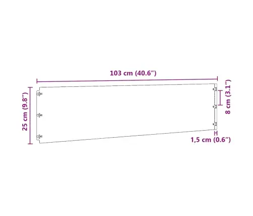 Zālāju Apmales 20 Gab Antracīts 25X103Cm Auksti Velmēts Tērauds Vidaxl