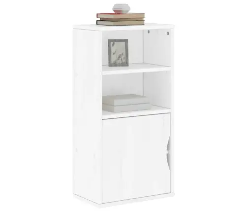 Šoninė Spintelė, Odda, Baltas, 40X24X79cm Pušies Masyvas