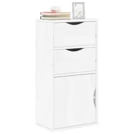 Sānu Skapis Ar Atvilktnēm "Odda" Balts 40X24X79 Cm Vidaxl