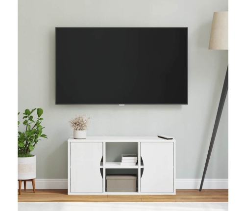 Tv Skapis “Odda” Balts 79X24X40 Cm Priedes Masīvkoka Vidaxl