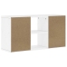 Tv Skapis “Odda” Balts 79X24X40 Cm Priedes Masīvkoka Vidaxl