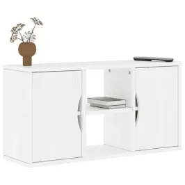 Tv Skapis “Odda” Balts 79X24X40 Cm Priedes Masīvkoka Vidaxl