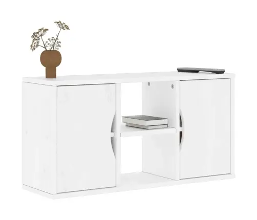 Telerikapp “Odda” Valge 79X24X40 Cm Täispuidust Mänd