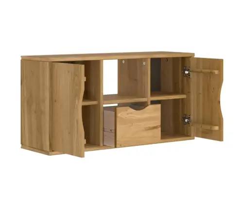 Tv Skapis Ar Atvilktni “Odda” 79X24X40 Cm Priedes Masīvkoka Vidaxl
