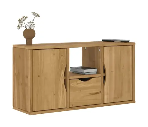 Tv Skapis Ar Atvilktni “Odda” 79X24X40 Cm Priedes Masīvkoka Vidaxl