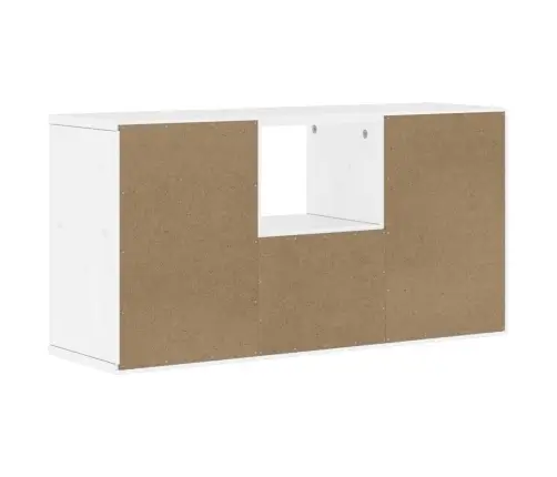 Tv Skapis Ar Atvilktni Odda Balts 79X24X40Cm Priedes Masīvkoks Vidaxl