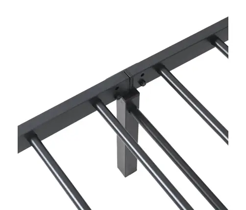 Gultas Rāmis Bez Matrača Saliekams Melns 80X200 Cm Tērauds Vidaxl