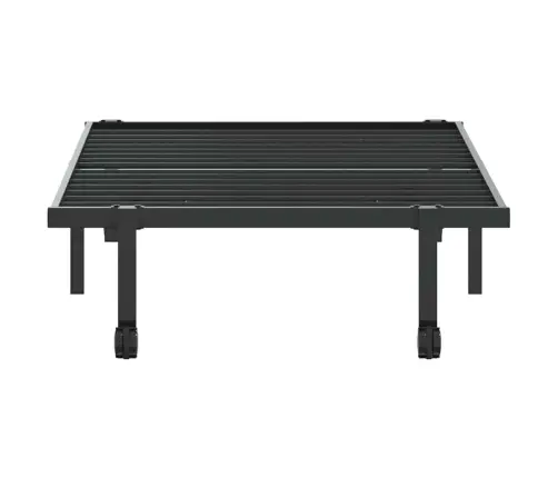 Gultas Rāmis Bez Matrača Saliekams Melns 90X200 Cm Tērauds Vidaxl