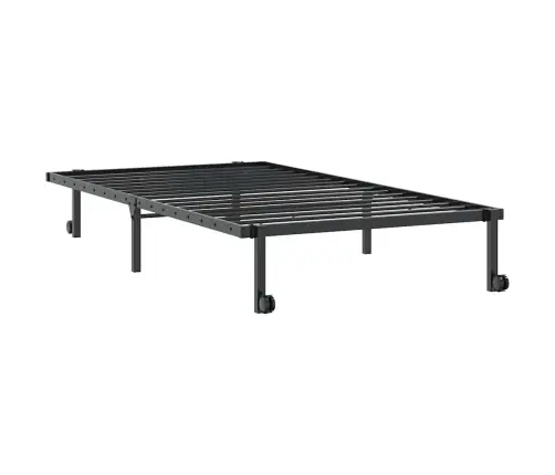 Voodiraam Ilma Madratsita Kokkupandav Must 107X203 Cm Terasest