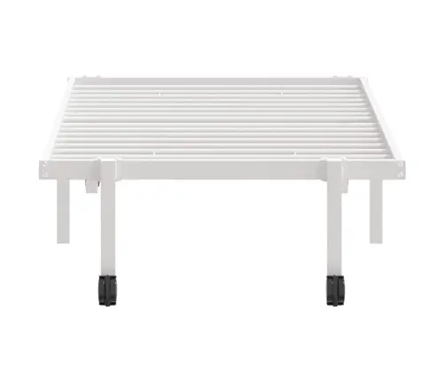 Gultas Rāmis Bez Matrača Saliekams Balts 75X190 Cm Tērauds Vidaxl