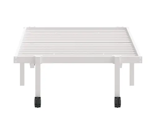 Gultas Rāmis Bez Matrača Saliekams Balts 80X200 Cm Tērauds Vidaxl