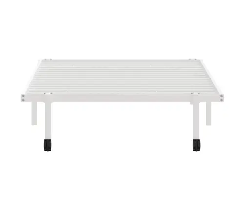 Gultas Rāmis Bez Matrača Saliekams Balts 100X190 Cm Tērauds Vidaxl