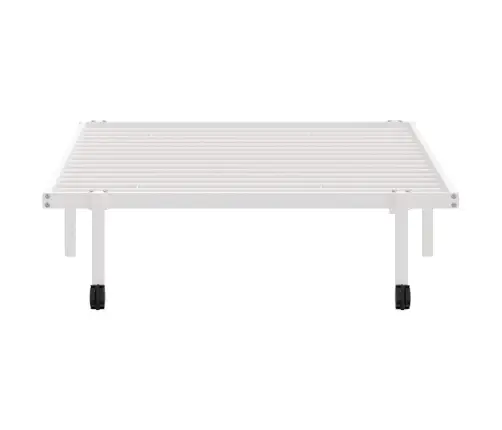 Gultas Rāmis Bez Matrača Saliekams Balts 100X200 Cm Tērauds Vidaxl