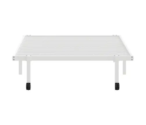 Gultas Rāmis Bez Matrača Saliekams Balts 107X203 Cm Tērauds Vidaxl