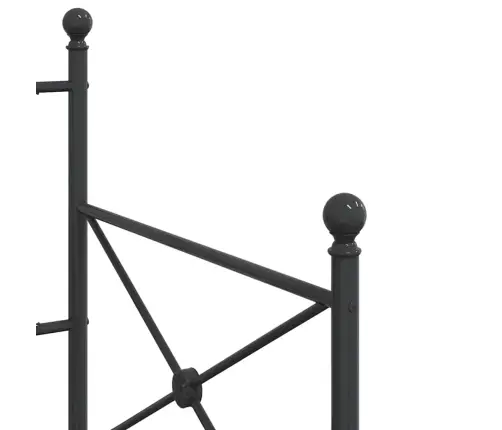 Dienas Gulta Bez Matrača Melns 80X200 Cm Tērauds Vidaxl