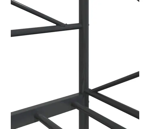 Dienas Gulta Bez Matrača Melns 90X200 Cm Tērauds Vidaxl