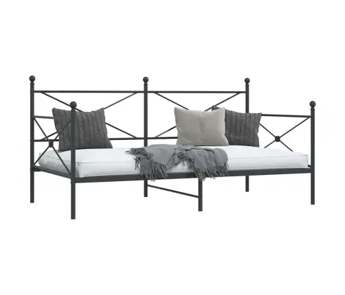 Dieninė Lova Be Čiužinio Juoda 100X200 Cm Plienas
