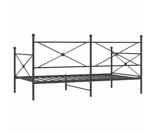 Dieninė Lova Be Čiužinio Juoda 100X200 Cm Plienas
