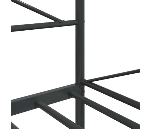 Dieninė Lova Be Čiužinio Juoda 100X200 Cm Plienas