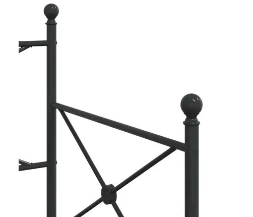 Kušete Ar Izliekumu Bez Matrača, Melns 80X200 Cm Tērauds Vidaxl