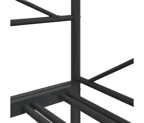 Kušete Ar Izliekumu Bez Matrača, Melns 90X190 Cm Tērauds Vidaxl