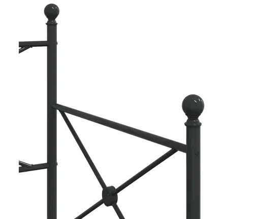 Kušete Ar Izliekumu Bez Matrača, Melns 90X190 Cm Tērauds Vidaxl