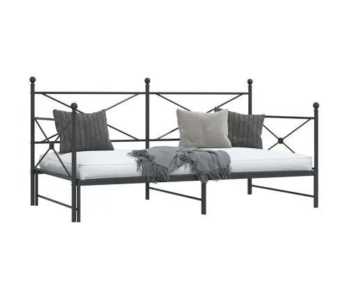 Kušetė Su Kušete Be Čiužinio Juodas 107X203 Cm Plienas