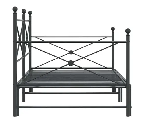 Kušetė Su Kušete Be Čiužinio Juodas 107X203 Cm Plienas