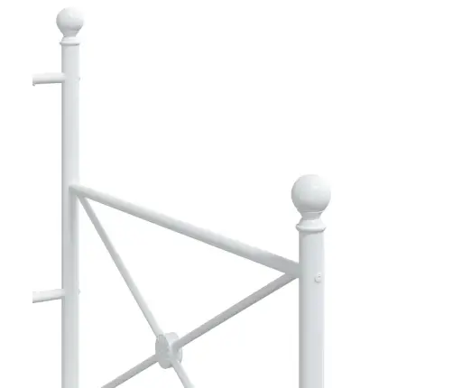 Dienas Gulta Bez Matrača Balts 75X190 Cm Tērauds Vidaxl