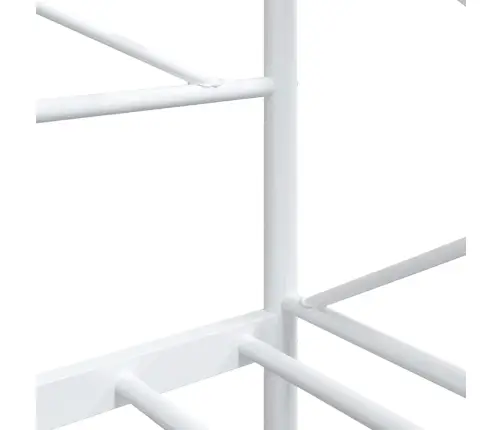 Dienas Gulta Bez Matrača Balts 75X190 Cm Tērauds Vidaxl