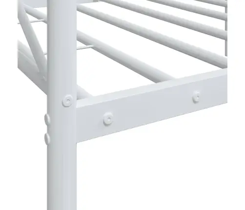 Dienas Gulta Bez Matrača Balts 80X200 Cm Tērauds Vidaxl