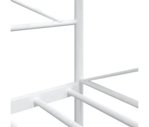 Dienas Gulta Bez Matrača Balts 107X203 Cm Tērauds Vidaxl