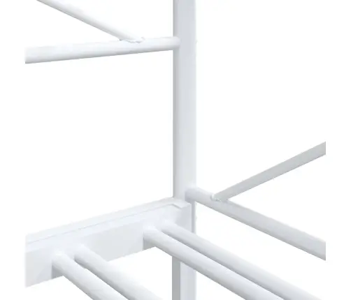 Kušete Ar Izliekumu Bez Matrača Balts 90X200 Cm Tērauds Vidaxl