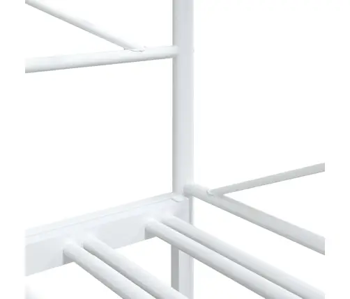 Kušete Ar Izliekumu Bez Matrača Balts 100X190 Cm Tērauds Vidaxl