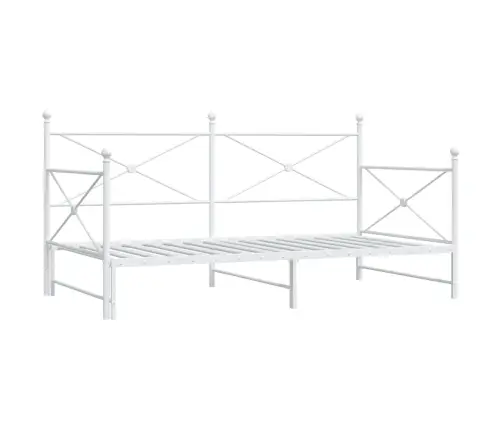 Kušetė Su Čiužiniu Be Čiužinio Baltas 107X203 Cm Plienas