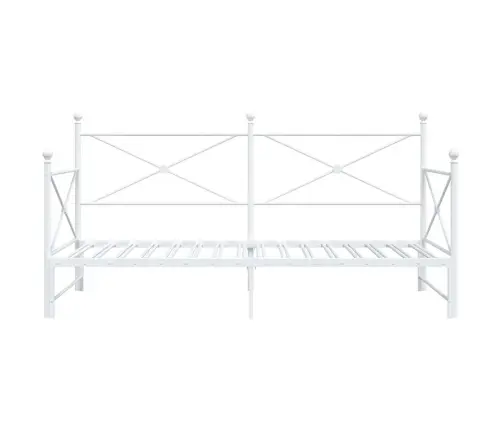 Kušetė Su Čiužiniu Be Čiužinio Baltas 107X203 Cm Plienas