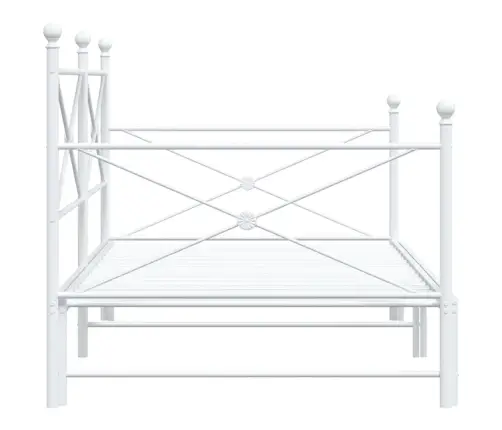 Kušetė Su Čiužiniu Be Čiužinio Baltas 107X203 Cm Plienas