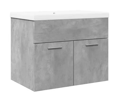 Vannasistabas Skapītis Ar Iebūvētu Izlietni, Betona Pelēks Vidaxl