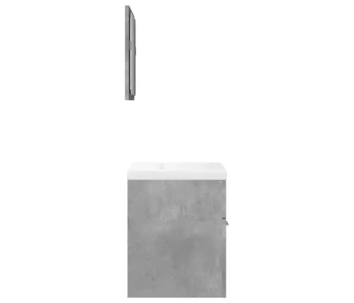 3-Osaline Vannitoa Mööblikomplekt, Betoonhall, Tehispuit