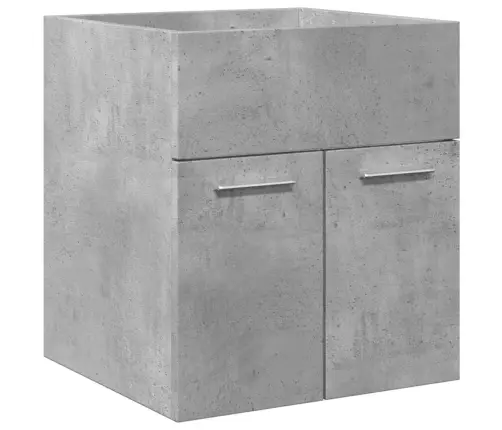 3-Osaline Vannitoa Mööblikomplekt, Betoonhall, Tehispuit