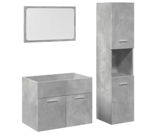 3-Daļīgs Vannasistabas Mēbeļu Komplekts, Inženierijas Koks Vidaxl