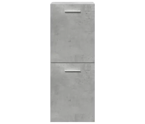 Vonios Baldų Komplektas, 3 Dalių, Betono Pilkas, Mediena