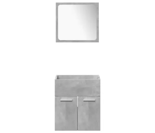 4-Daļīgs Vannasistabas Mēbeļu Komplekts, Betona Pelēks, Koks Vidaxl