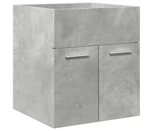 4-Daļīgs Vannasistabas Mēbeļu Komplekts, Betona Pelēks, Koks Vidaxl